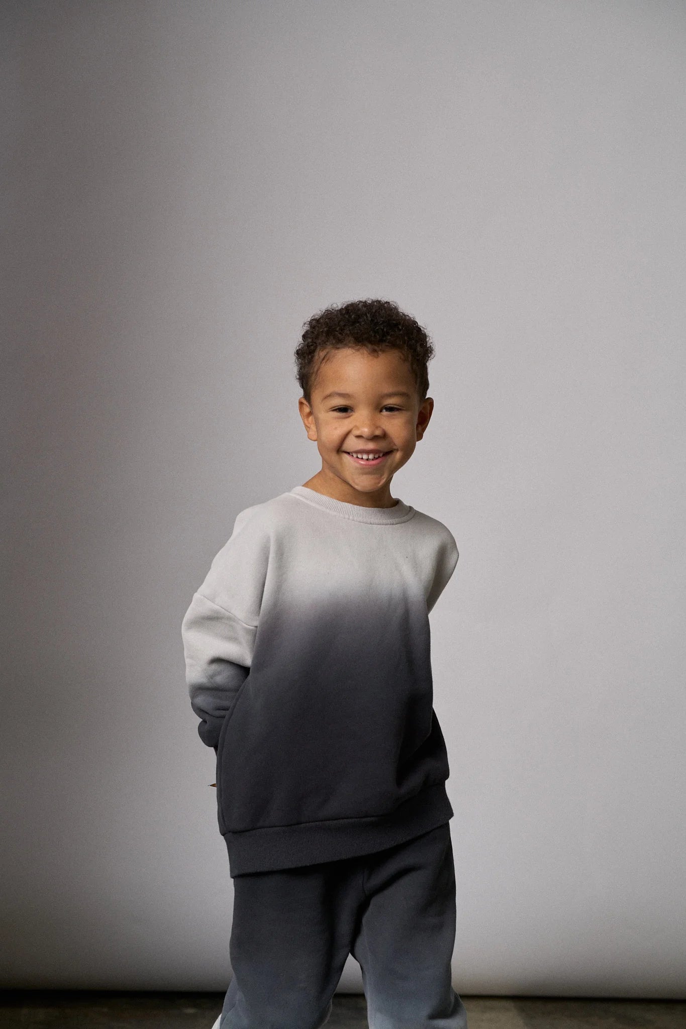 Little Bipsy Ombre Elevated Crewneck || Black