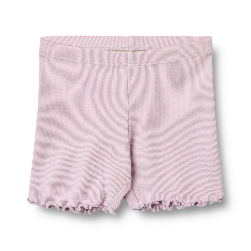 Wheat Kids Rib Shorts Sine || Lavender