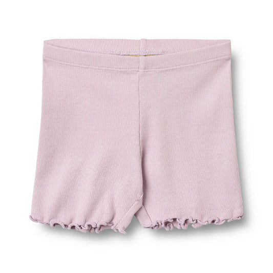 Wheat Kids Rib Shorts Sine || Lavender