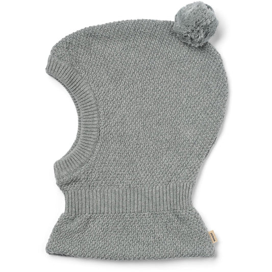 Wheat Kids Knitted Balaclava Pomi || Grey Melange