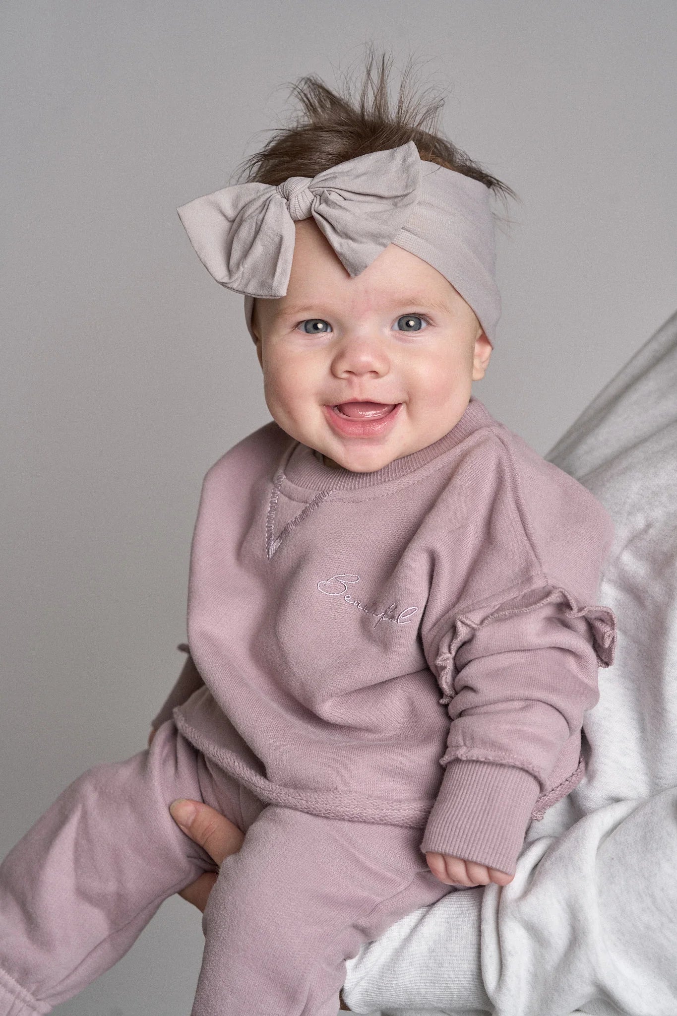 Little Bipsy Ruffle Crewneck || Wisteria