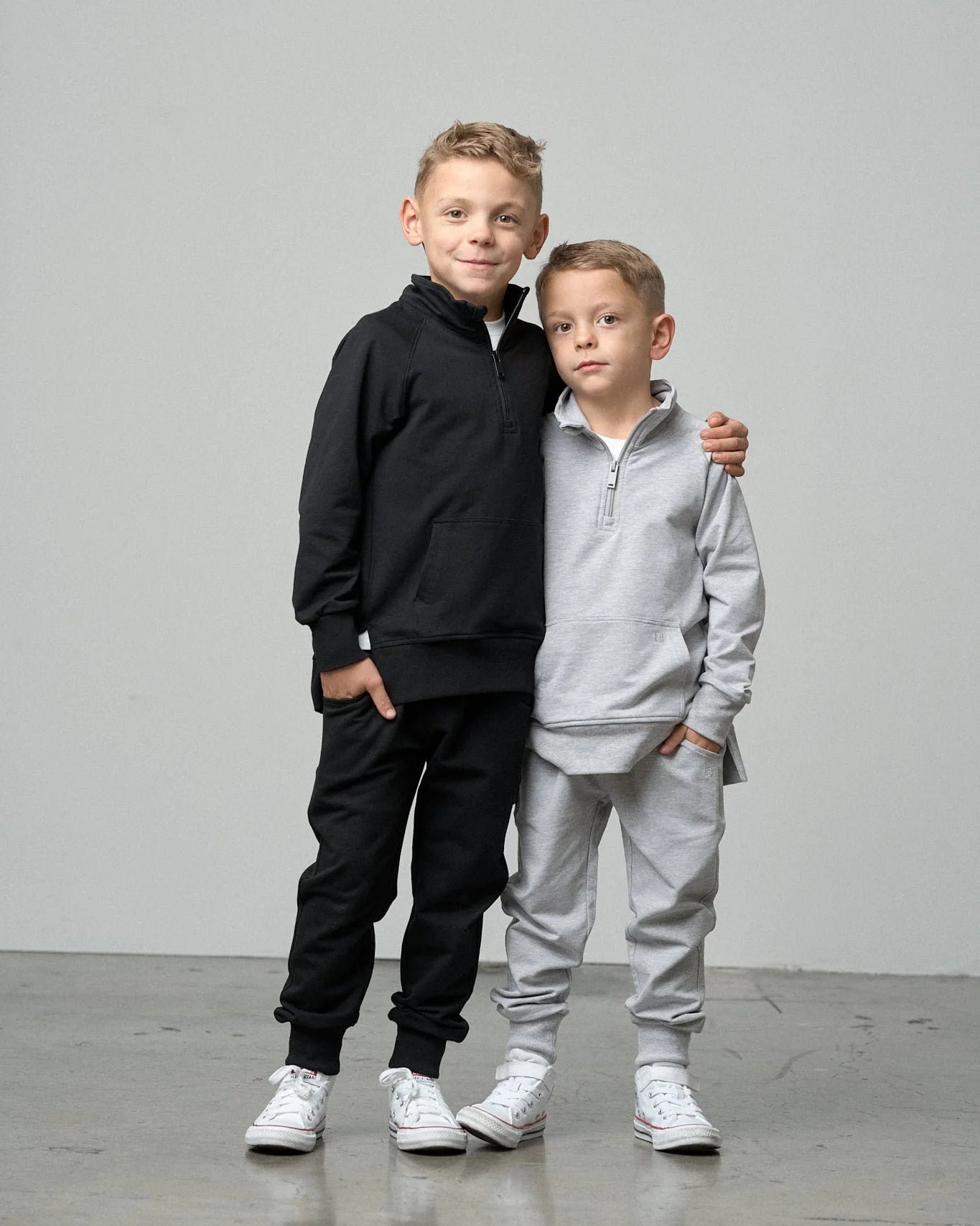 Little Bipsy Quarter Zip Pullover || Grey