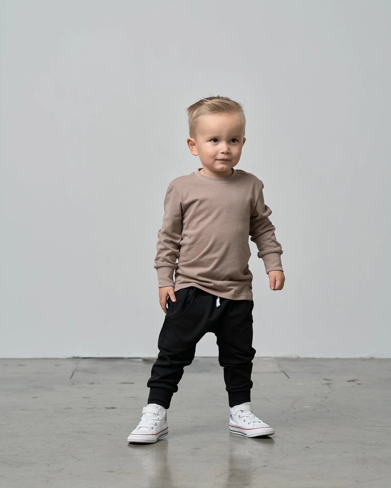 Little Bipsy Long Sleeve Elevated Tee || Mushroom