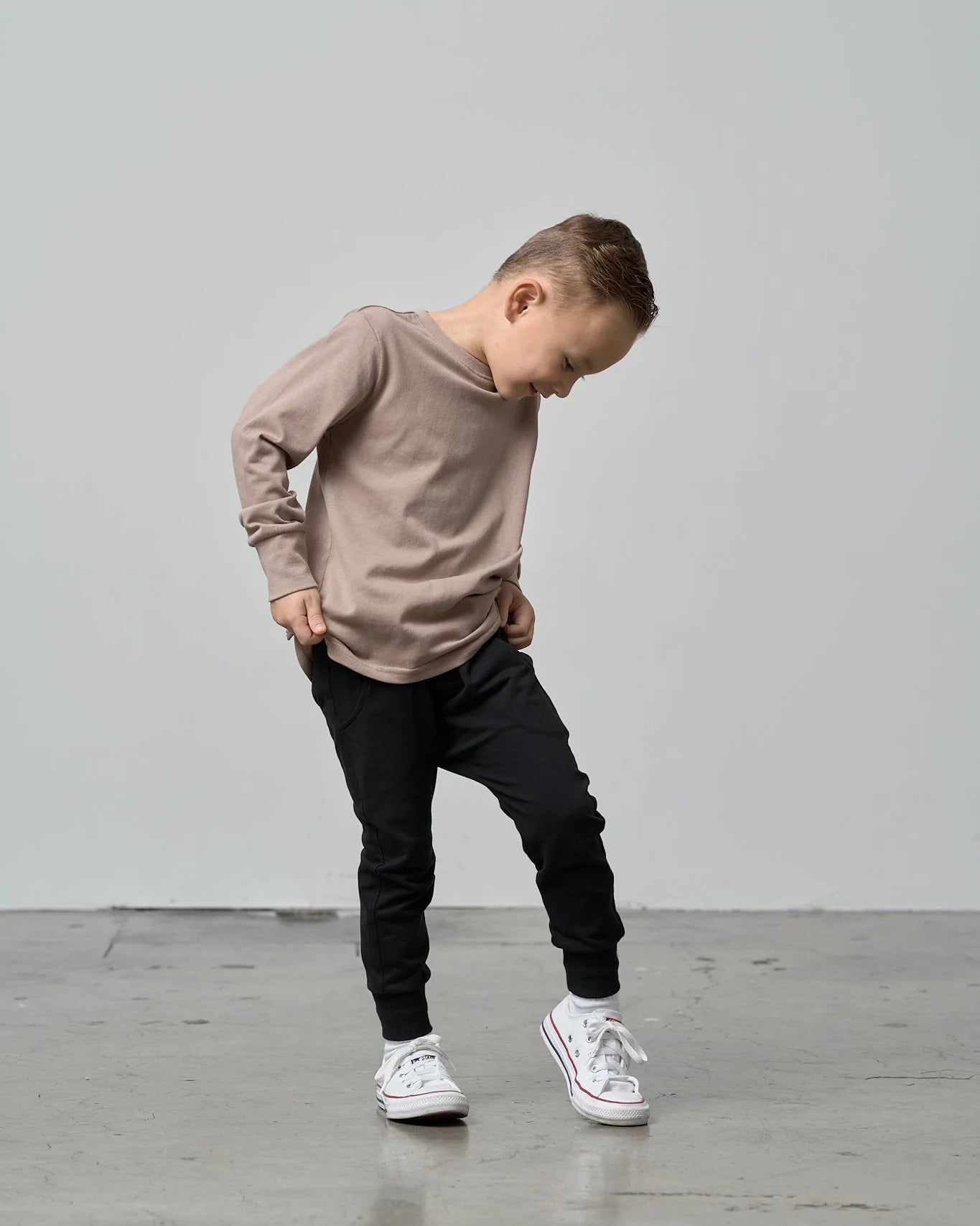 Little Bipsy Long Sleeve Elevated Tee || Mushroom