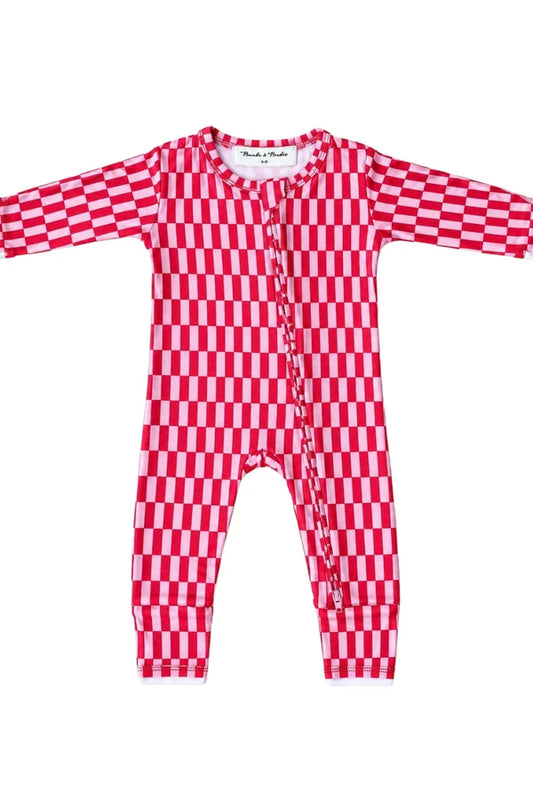 Bambi & Birdie Zipper Sleeper || Candy Cane Check
