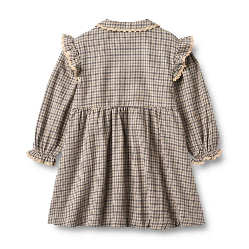Wheat Kids Alissa Dress || Blue Check