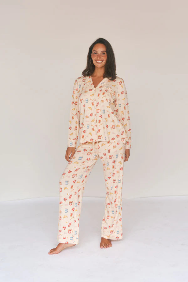 Bambi & Birdie Ladies Collared Set || Breakfast in Bed