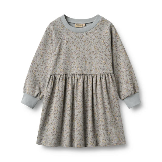 Wheat Kids Jersey Dress Dorthea || Slightly Blue Flowers