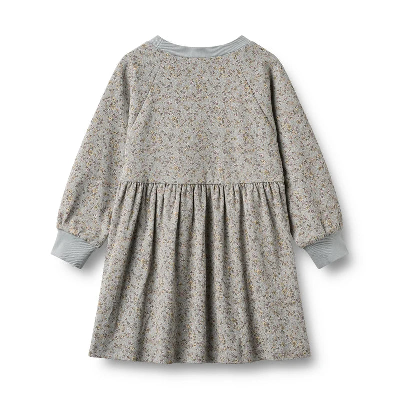 Wheat Kids Jersey Dress Dorthea || Slightly Blue Flowers