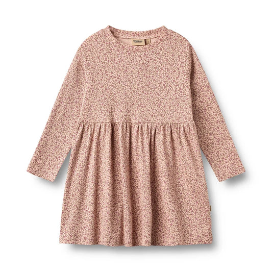 Wheat Kids Jersey Dress Sessa || Dime Rose Small Flowers