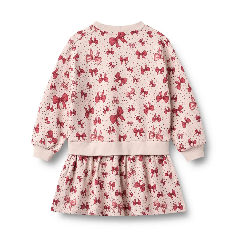 Wheat Kids Sweat Dress || Bows
