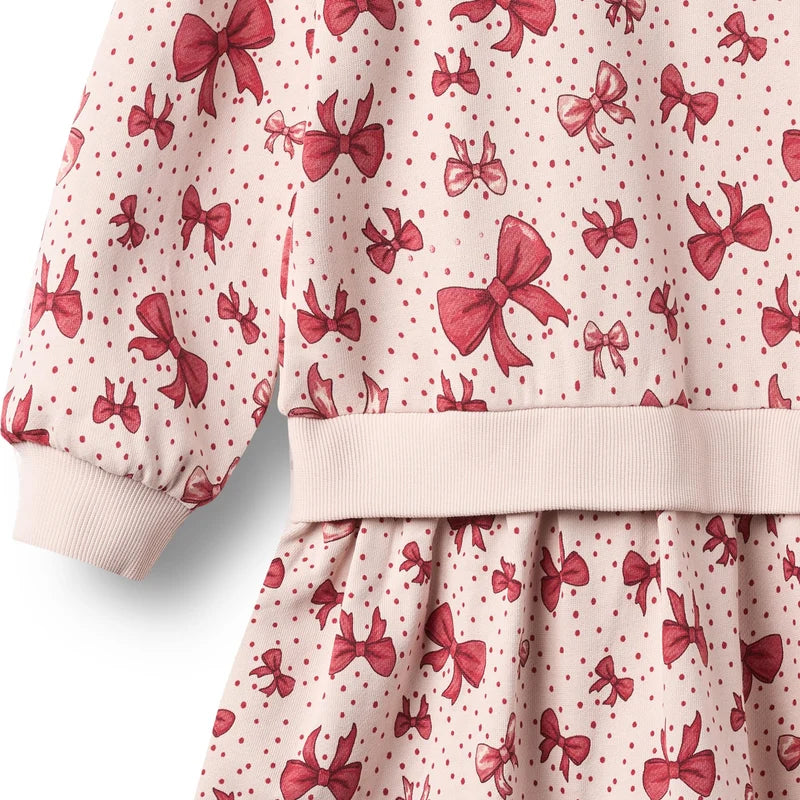Wheat Kids Sweat Dress || Bows