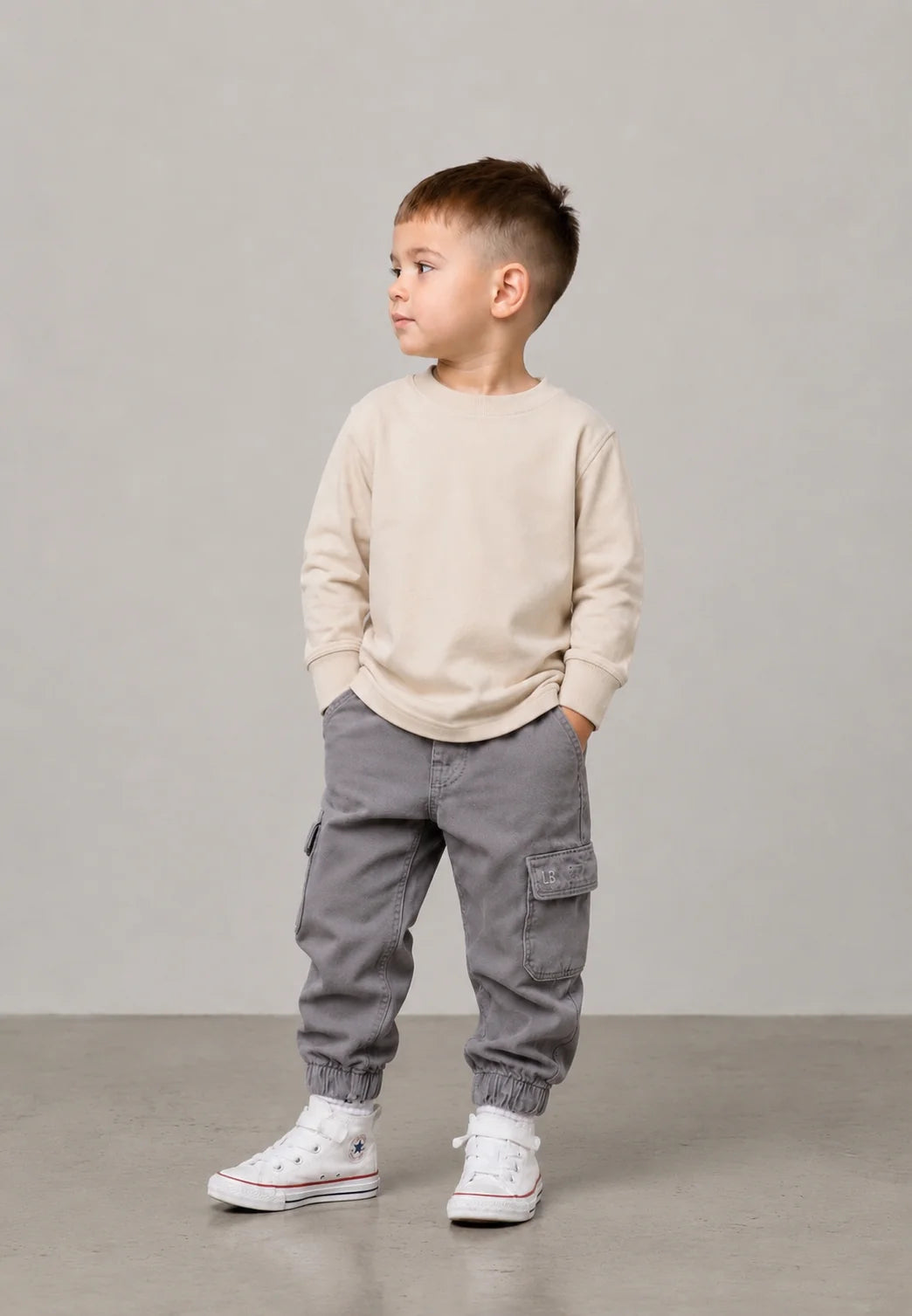 PRE-ORDER Little Bipsy Elevated Long Sleeve Tee || Cream