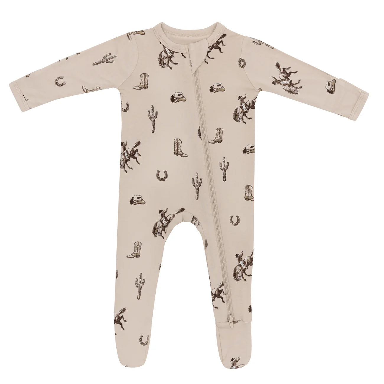 Kyte Baby Zipper Footie || Classic Cowboy