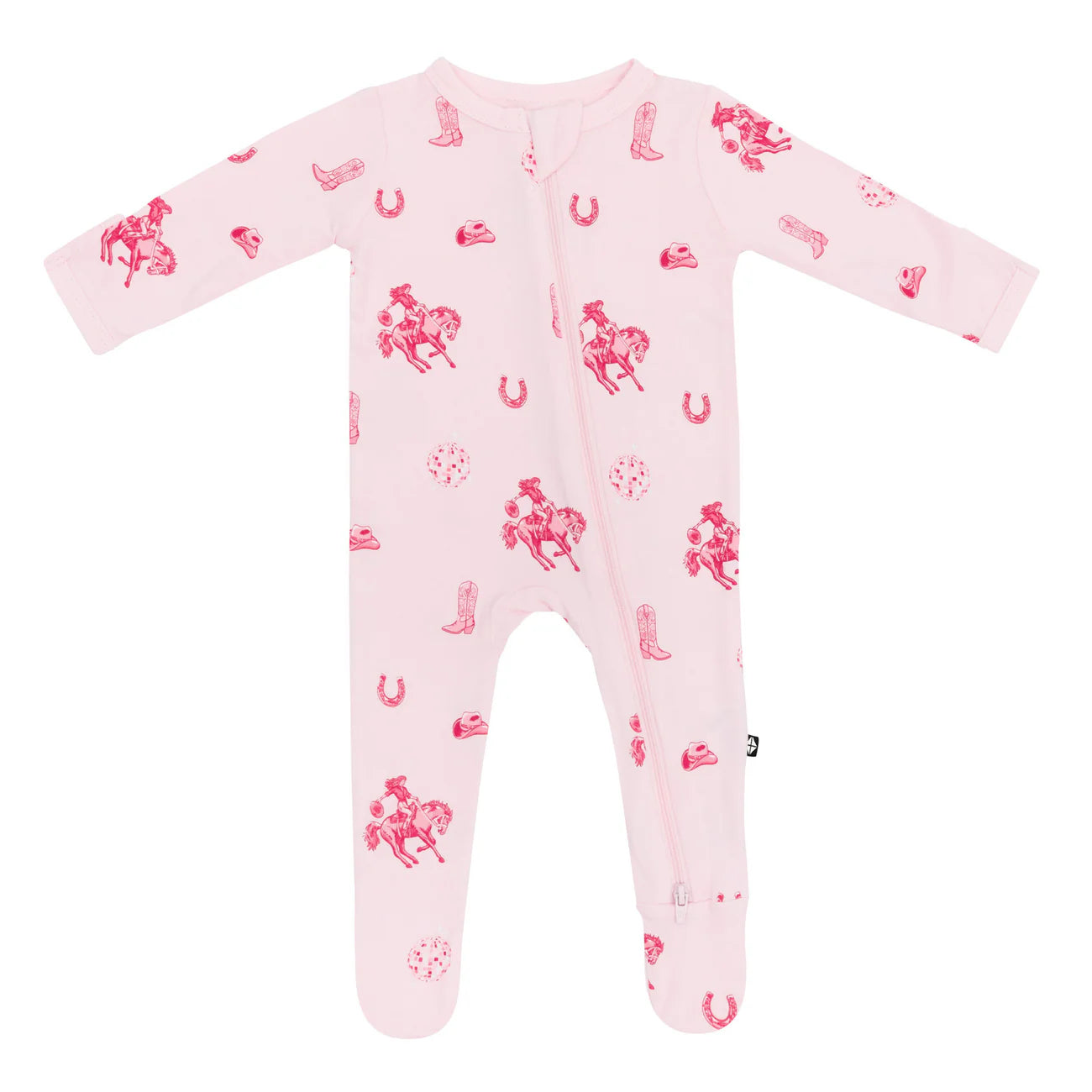 Kyte Baby Zipper Footie || Disco Cowgirl