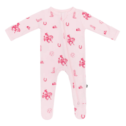 Kyte Baby Zipper Footie || Disco Cowgirl