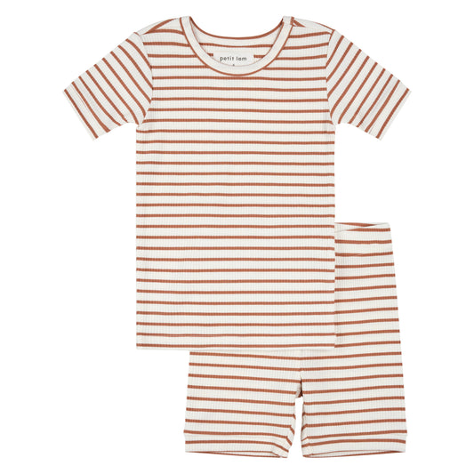 Petit Lem Short Sleeve PJ Set || Stripes