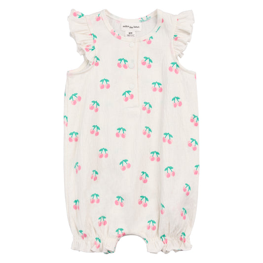 Miles the Label Short Romper || Cherries