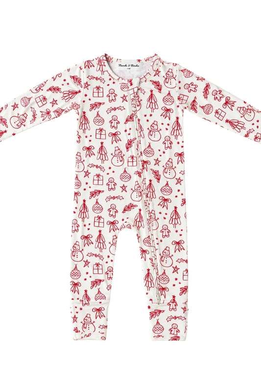 Bambi & Birdie Zipper Sleeper || Holiday Sketch