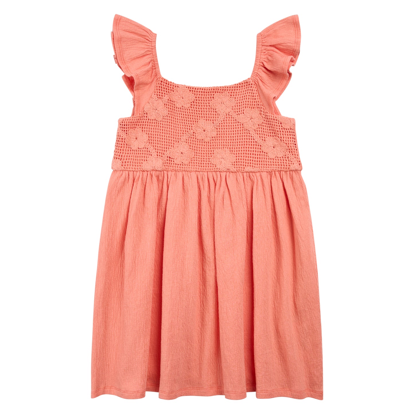 Miles the Label Knit Baby Dress || Coral