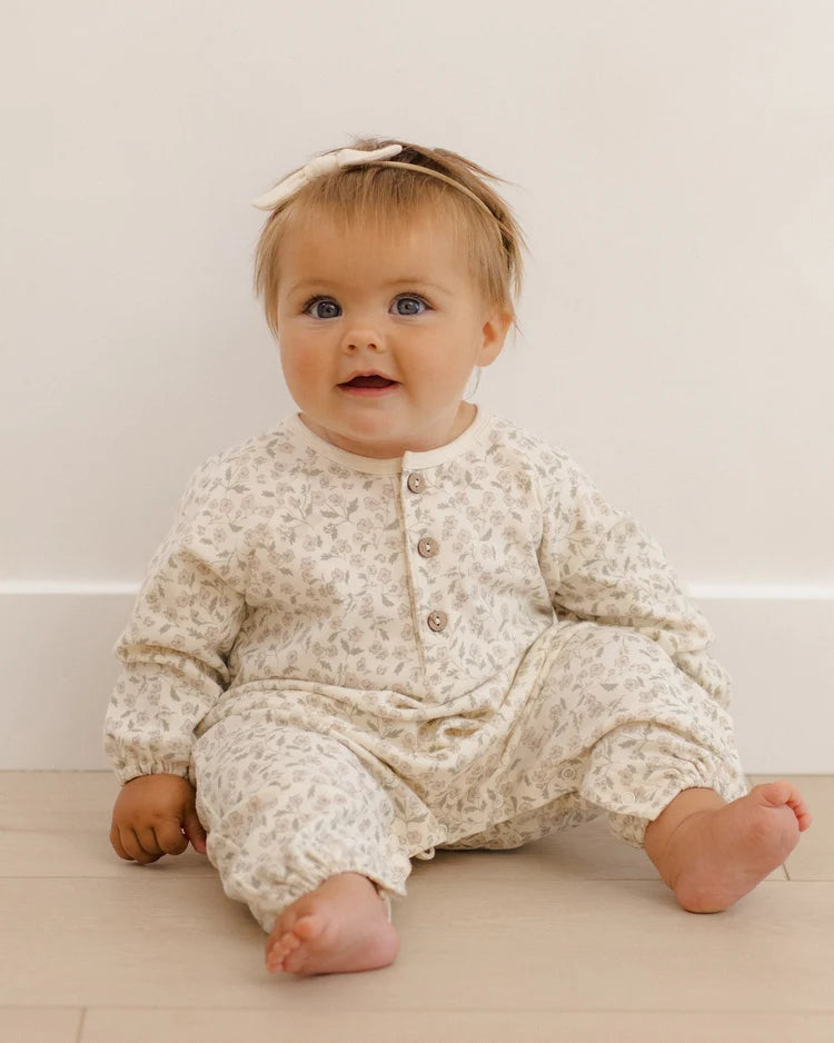 Quincy Mae Henley Bubble Jumpsuit || Floret