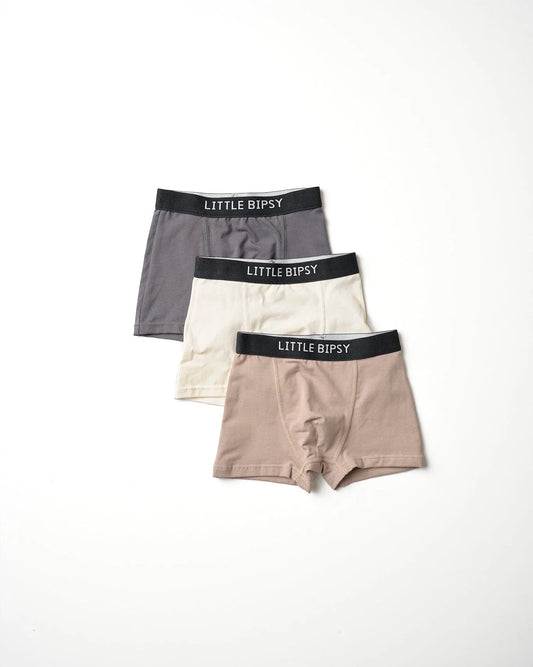 Little Bipsy Boxer Brief 3-Pack || Driftwood Mix