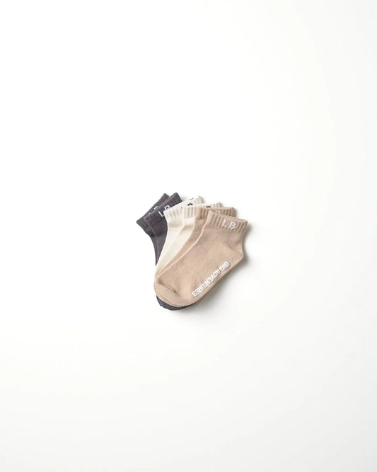 Little Bipsy Ankle Socks 3-Pack || Driftwood Mix