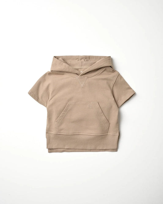 Little Bipsy Short Sleeve Hoodie || Driftwood
