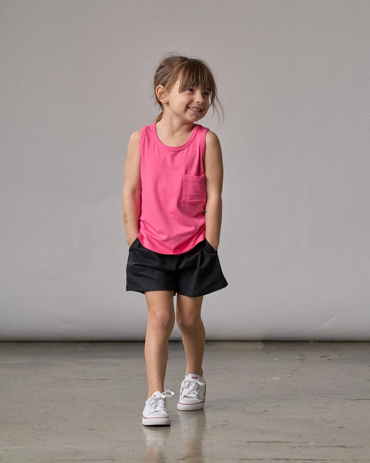 Little Bipsy Neon Bamboo Pocket Tank || Pink