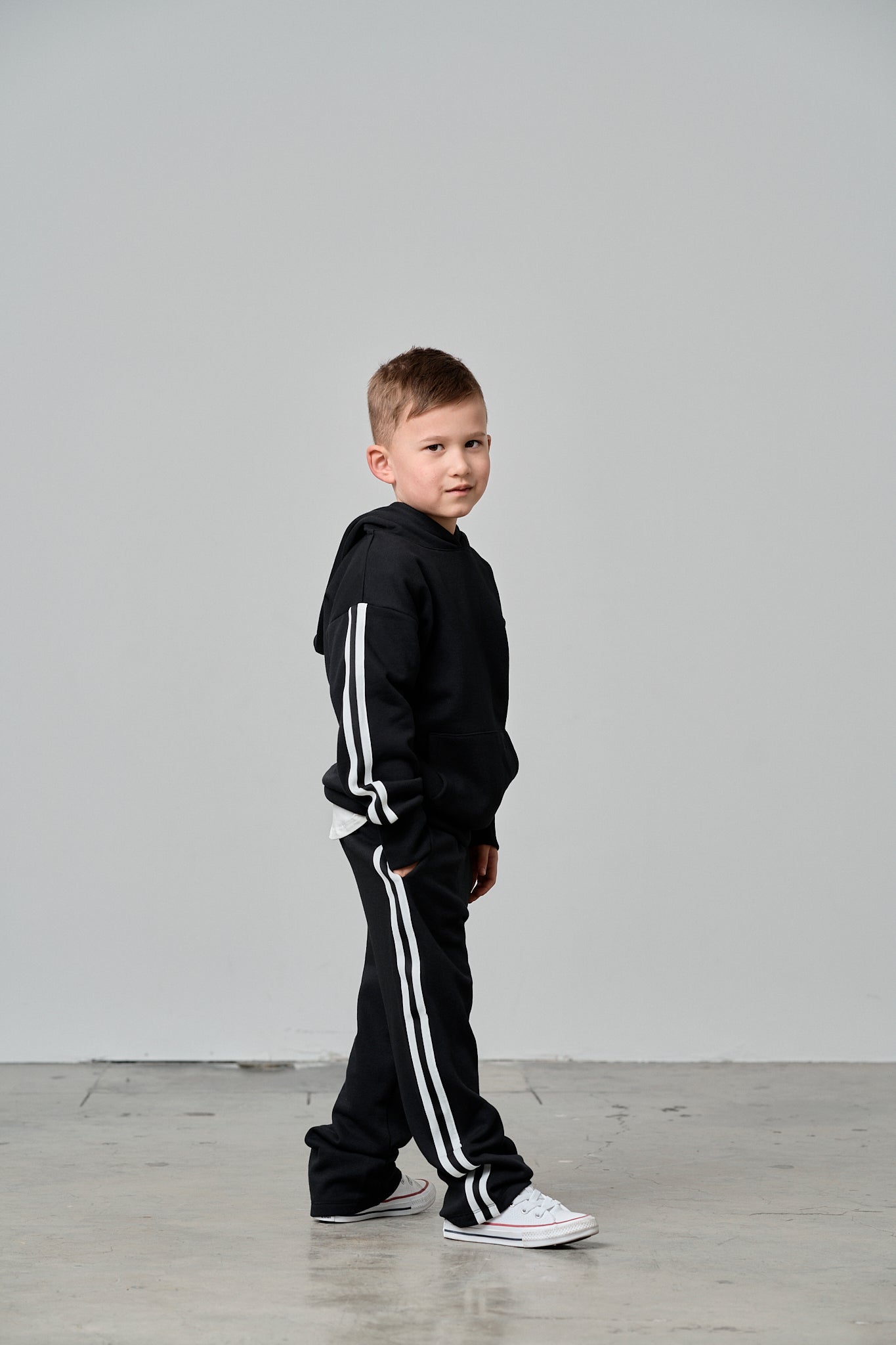 Little Bipsy Side Trim Hoodie || Black