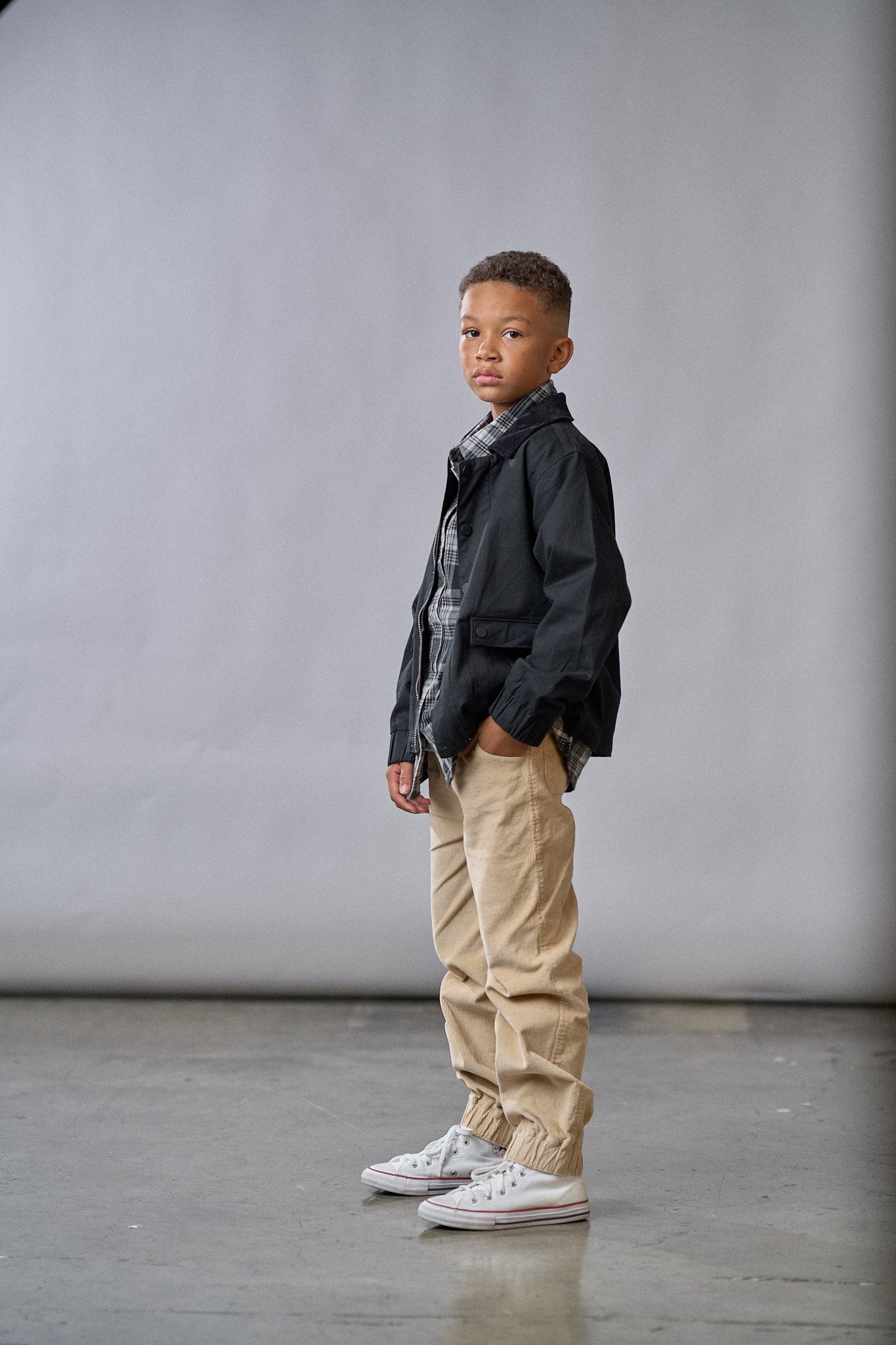 Little Bipsy Corduroy Cargo Jogger || Khaki