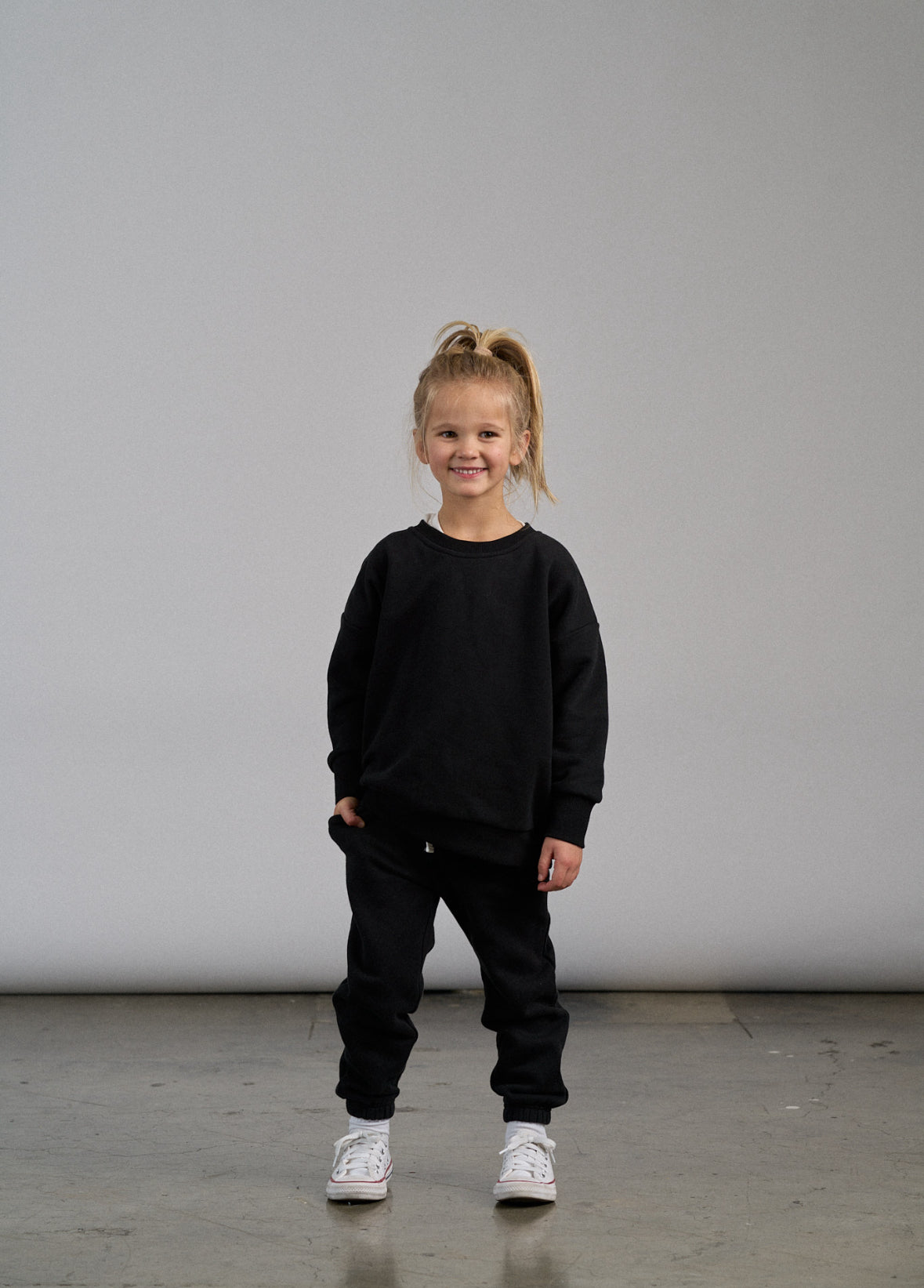 Little Bipsy Elevated Classic Crewneck || Black