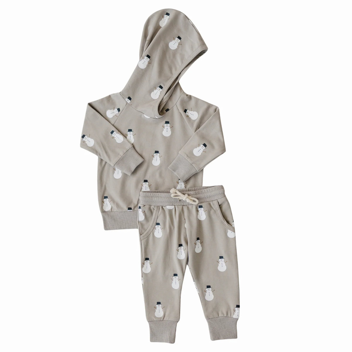 Mebie Baby Snowman Hooded French Terry Set