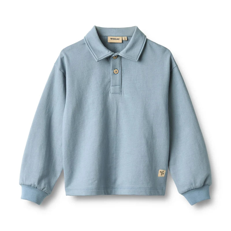 Wheat Kids Sweat T-Shirt Mads || Faded Denim