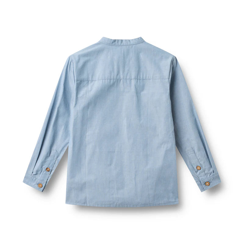 Wheat Kids Shirt Willum || Blue Chambray