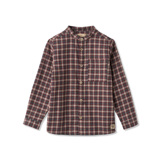 Wheat Kids Shirt Willum || Blue Holiday Check