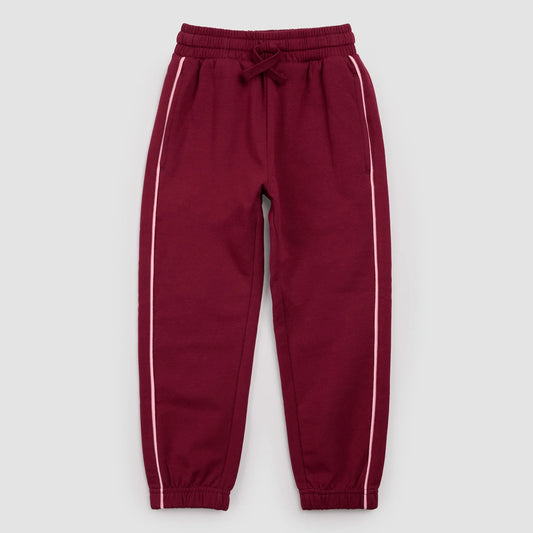 Miles the Label Fleece Joggers || Maroon