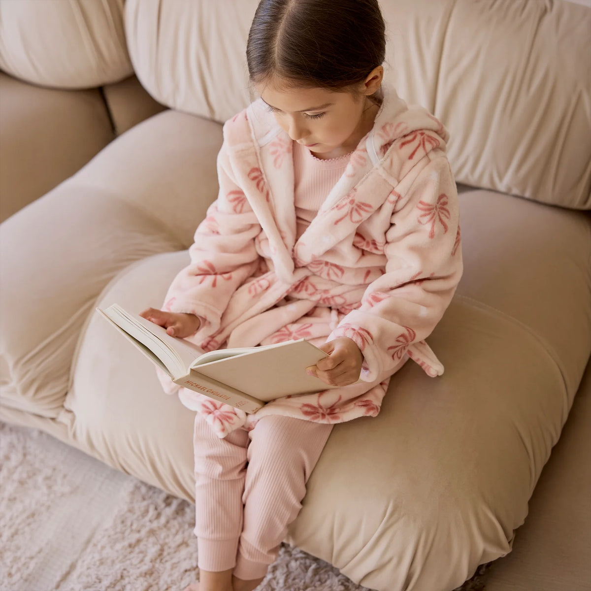 Petit Lem Plush Robe || Pink Bows