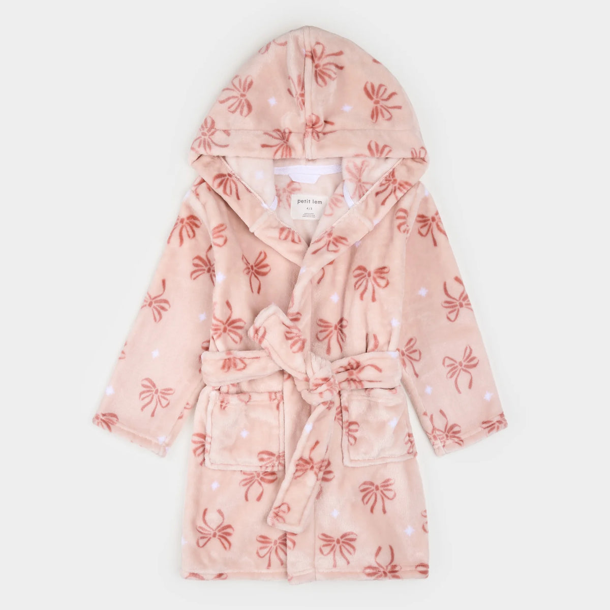 Petit Lem Plush Robe || Pink Bows