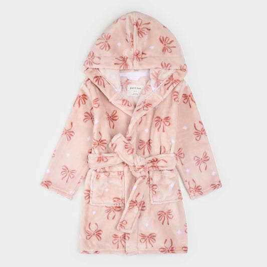 Petit Lem Plush Robe || Pink Bows