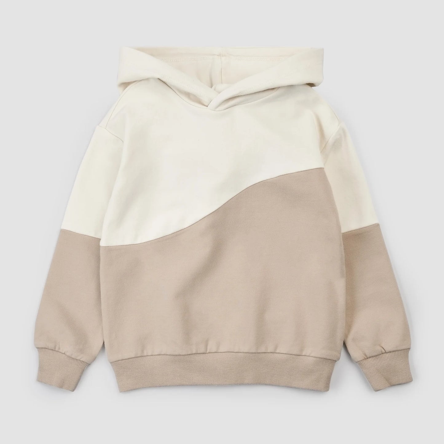 Miles the Label Hooded Sweatshirt || Birch and Taupe
