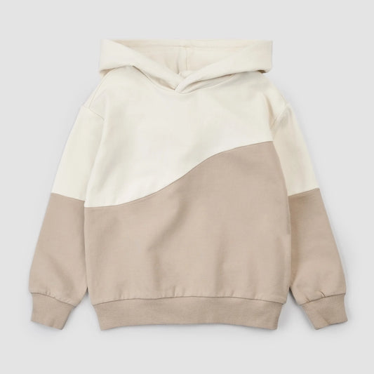 Miles the Label Hooded Sweatshirt || Birch and Taupe