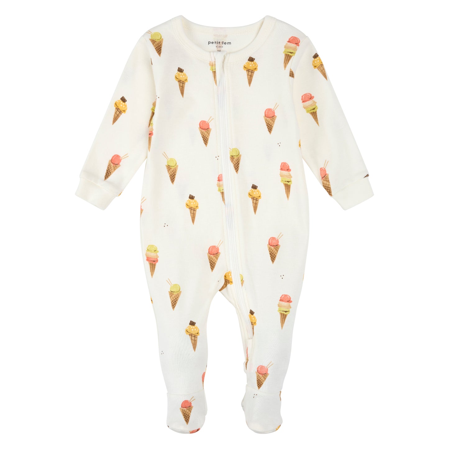 Petit Lem Footed Sleeper || Ice Cream