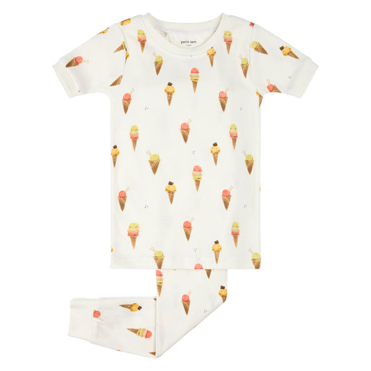 Petit Lem Short Sleeve and Pant PJ Set || Ice Cream