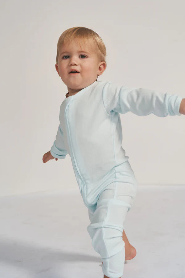 Bambi & Birdie Zipper Sleeper || Light Blue