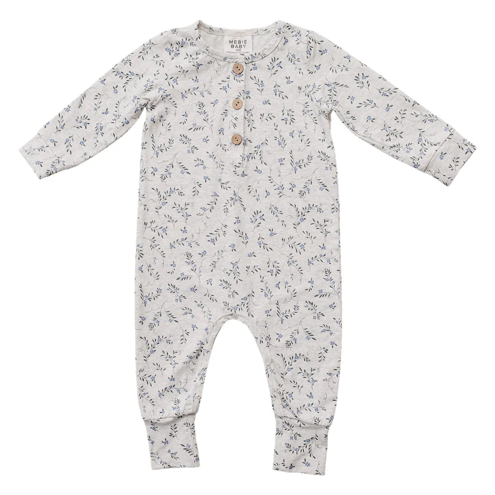 Mebie Baby Blue Vine Romper