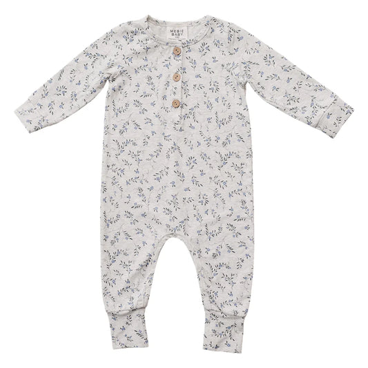 Mebie Baby Blue Vine Romper