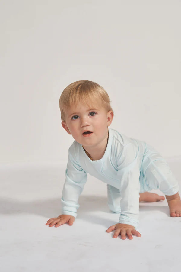 Bambi & Birdie Zipper Sleeper || Light Blue