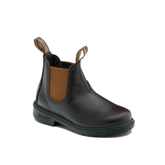 Kids Blundstone Boots || Brown with Toffee Elastic