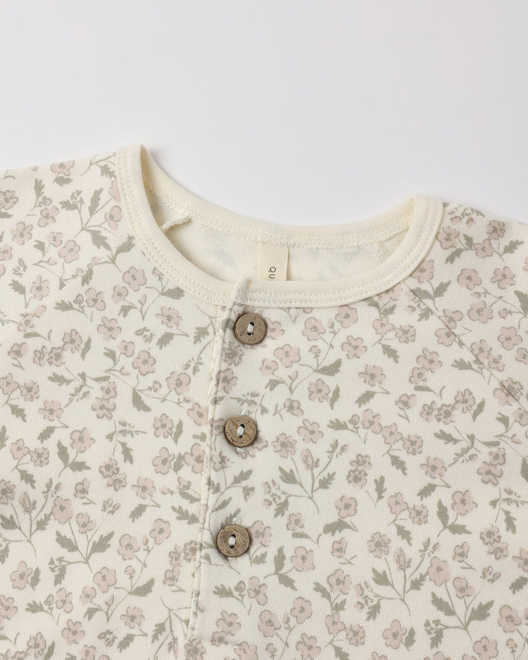 Quincy Mae Henley Bubble Jumpsuit || Floret
